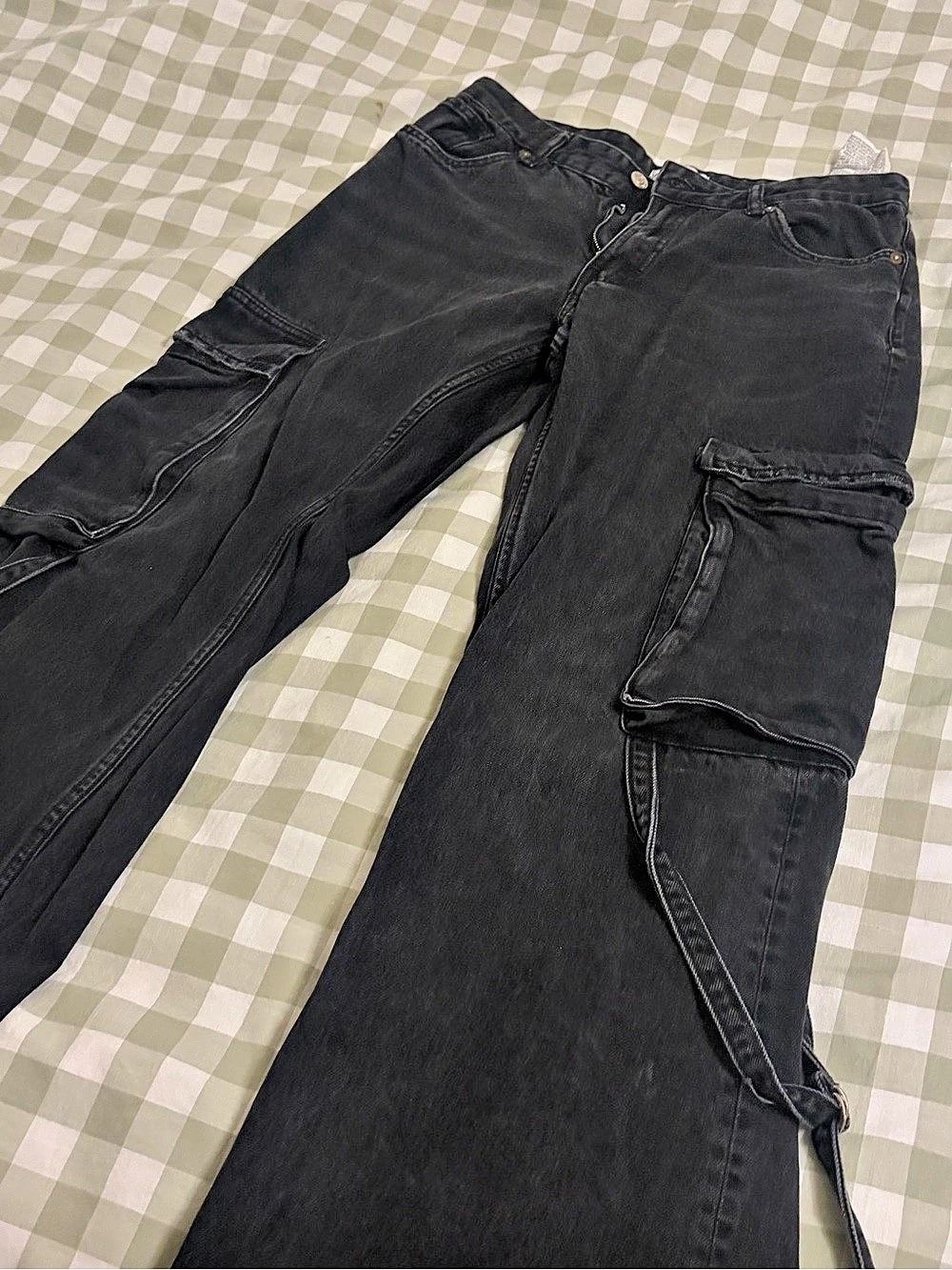 Zara Cargo Pants in Black EU 38
